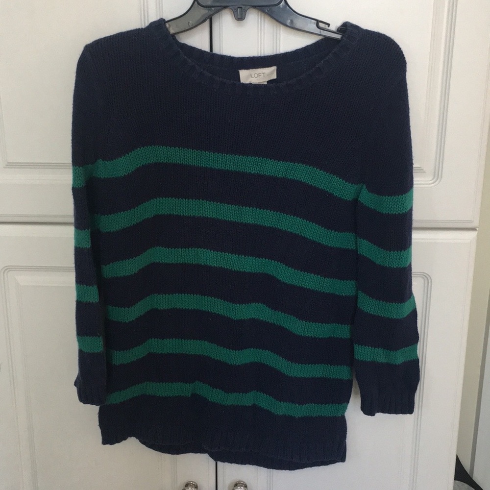 Blue & Green striped sweater